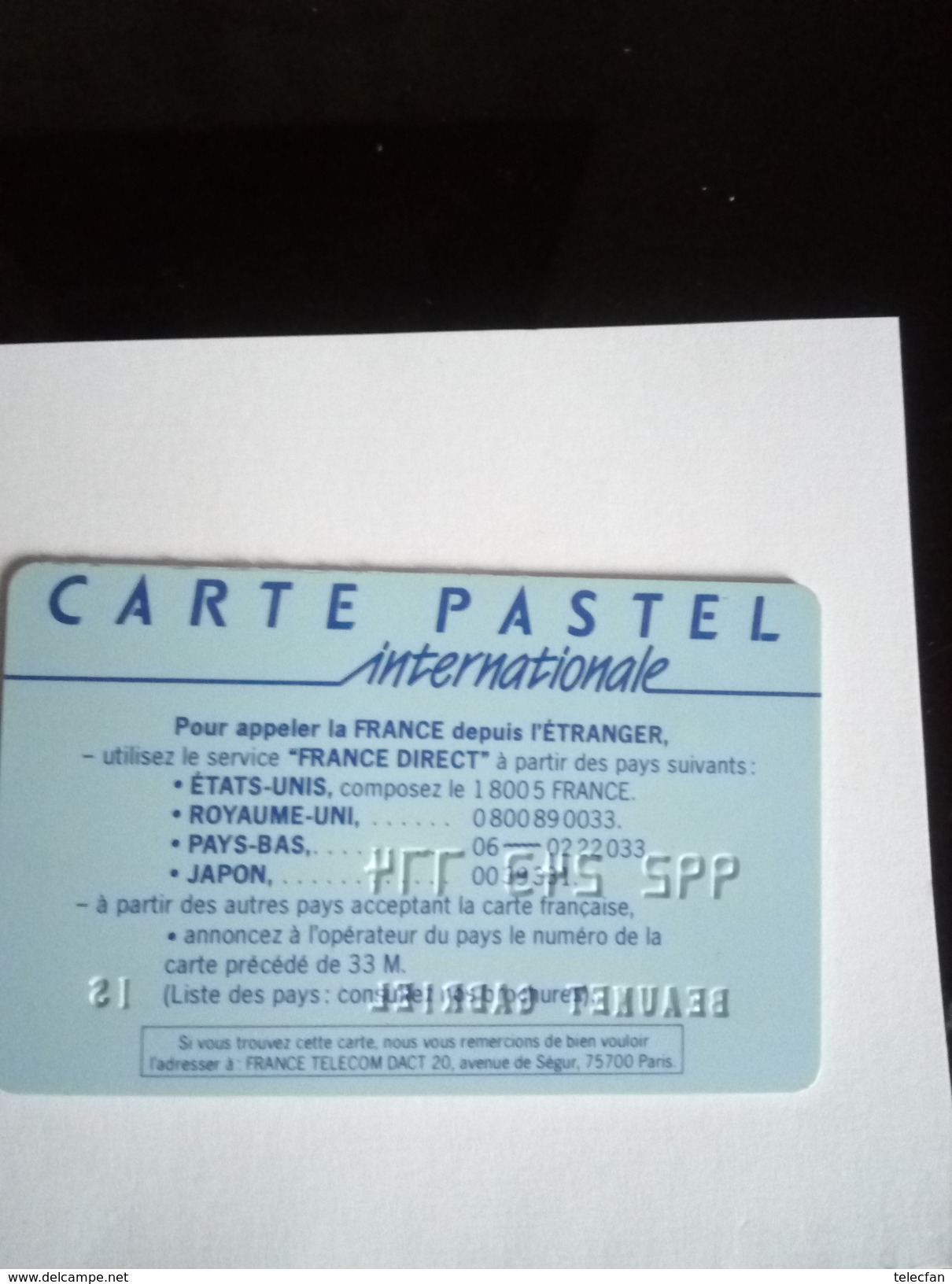 FRANCE CARTE PASTEL BULL ANCIENNE INTERNATIONALE -  Cartes Pastel   