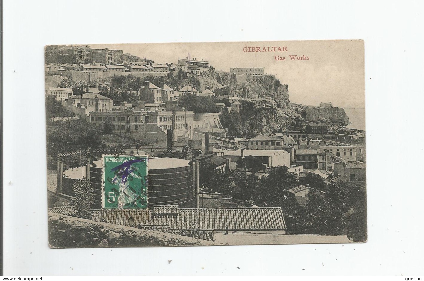 GIBRALTAR GAS WORKS 1911 - Gibraltar