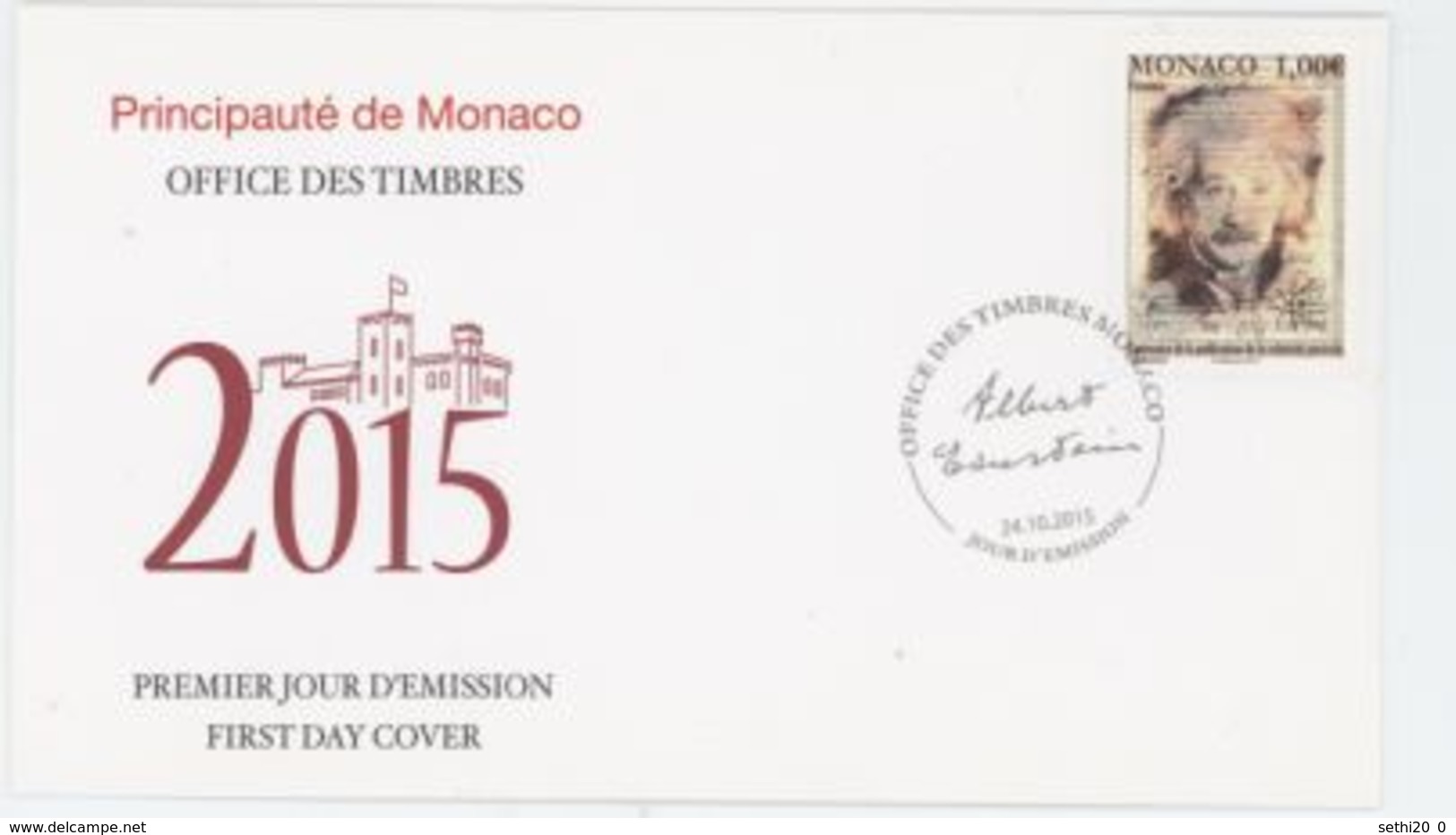 Monaco 2015 Nobel Albert EINSTEIN FDC - Albert Einstein
