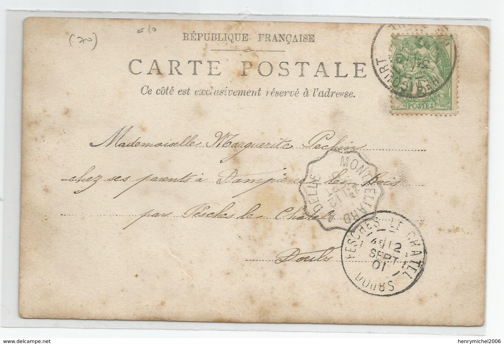 70 - Haute Saone - Héricourt Carte Photo Animée 1901 - 2 Scans - Other & Unclassified