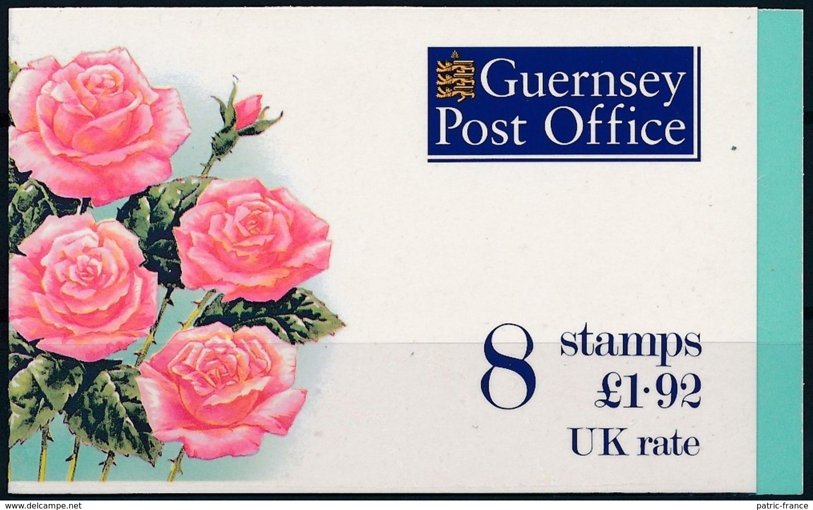 GUERNSEY 1993 - Fleurs Roses 611a Carnet - Rosen