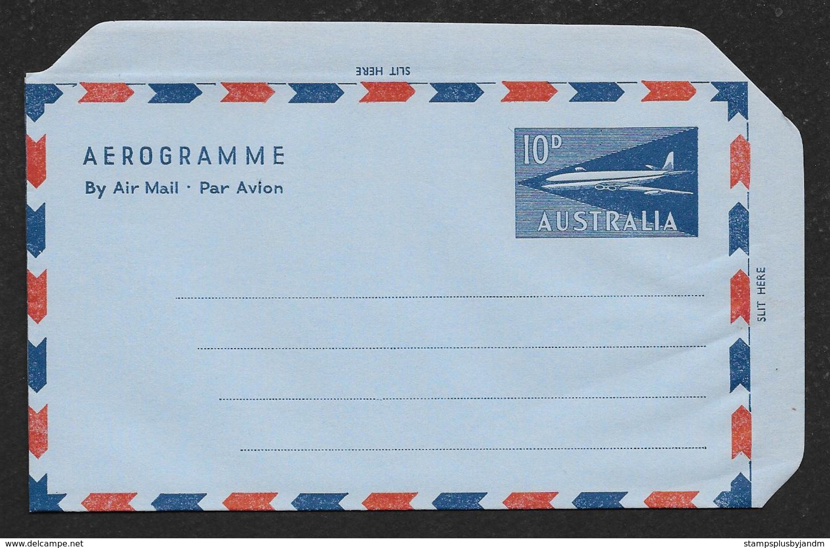 AUSTRALIA Aerogramme 10d Airplane Unused C1950s STK#X21123 - Ganzsachen