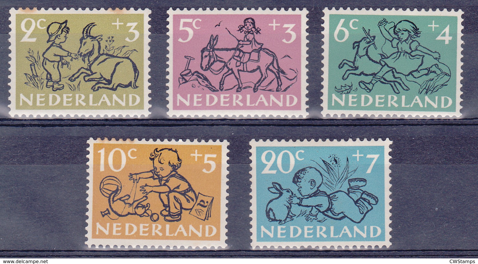 Nederland 1952 Nr 596-600 - Ongebruikt