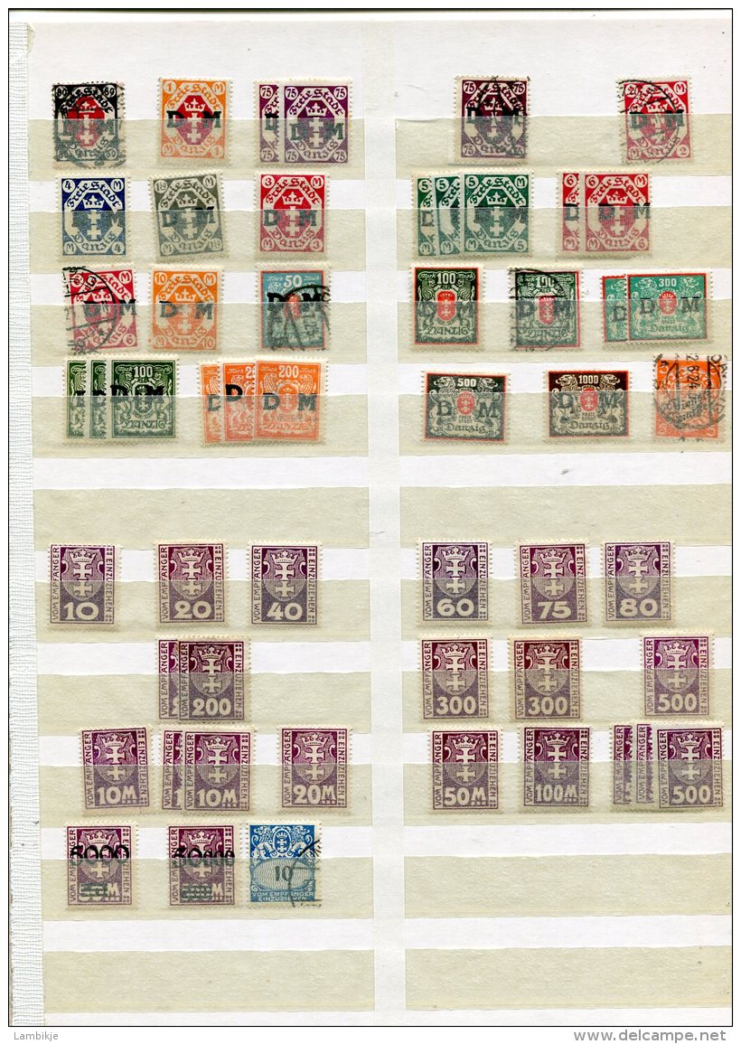 Deutsches Reich 600+ Briefmarken Kolonien Memel, Danzig, Kiautschau usw Wurttemberg Haute Silesien Pirivat usw