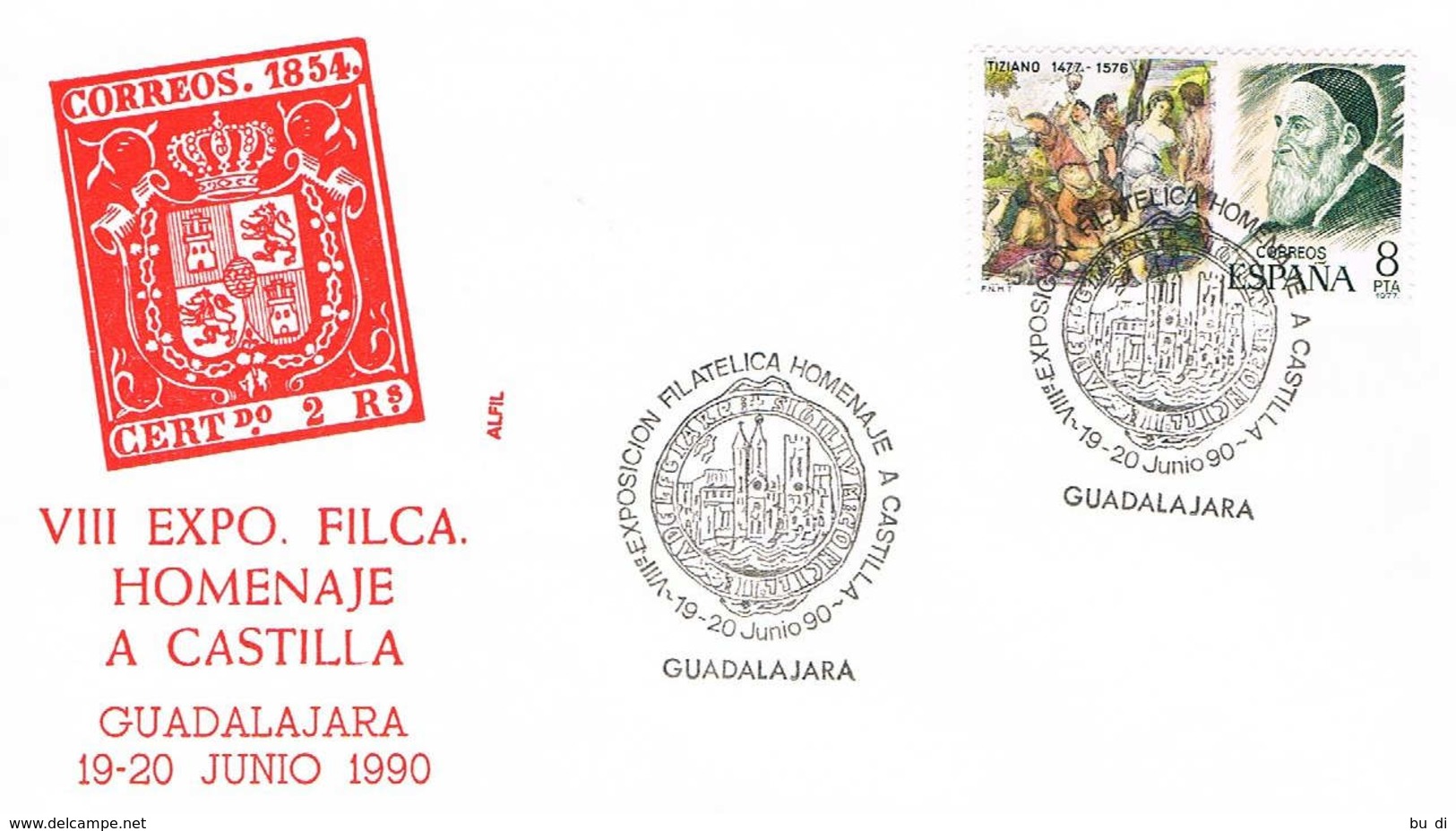 Spanien Brief Aus Guadalajara - Briefmarkenausstellung - Briefe U. Dokumente