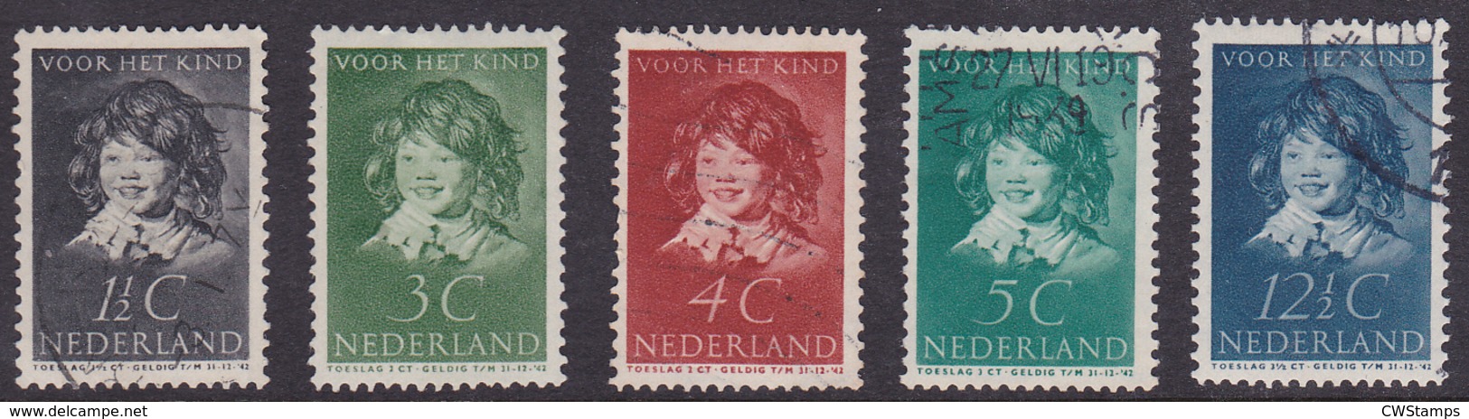 Nederland 1937 300-304 - Gebruikt