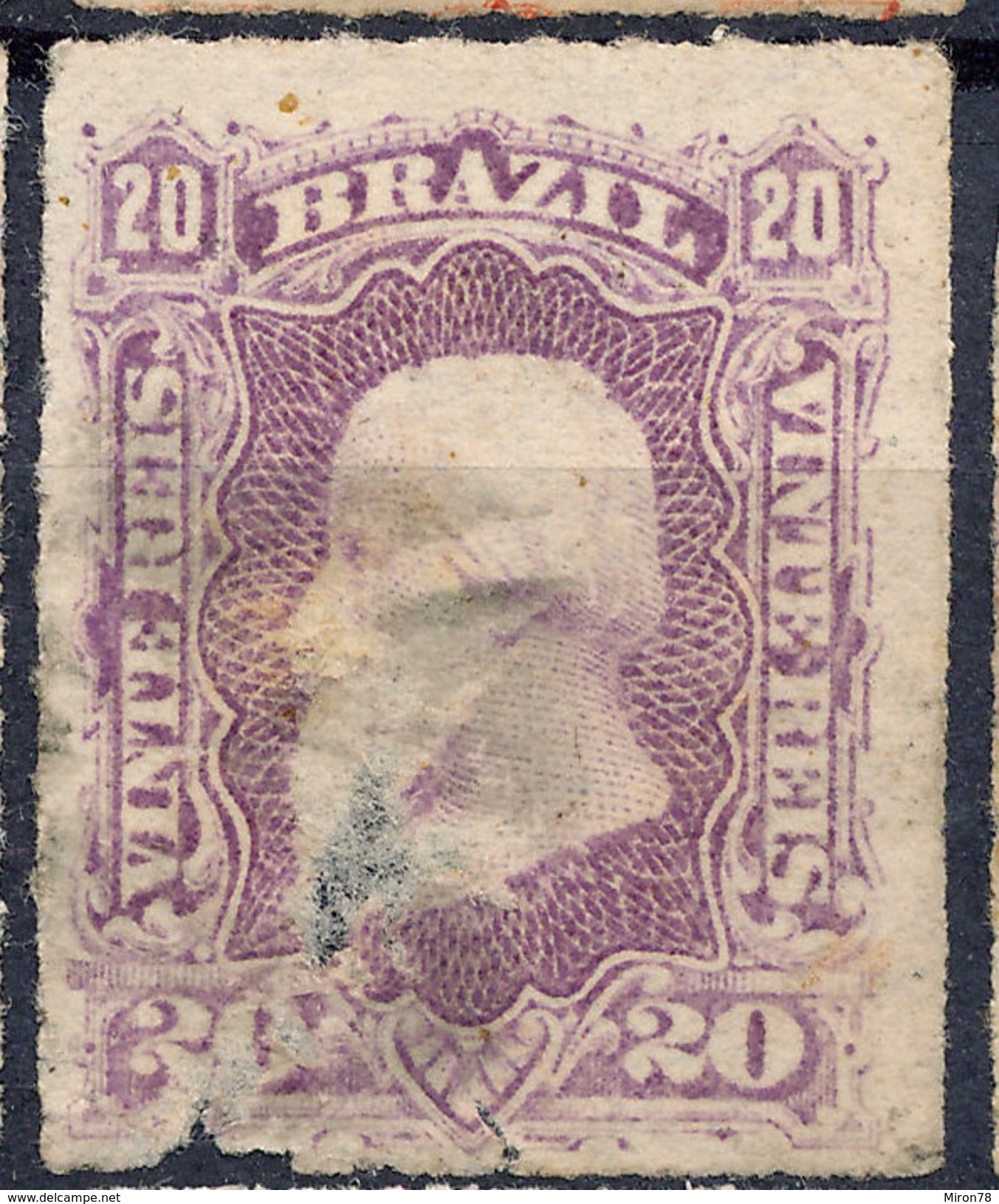 Stamp Brazil 1878 20r Lot#12 - Used Stamps