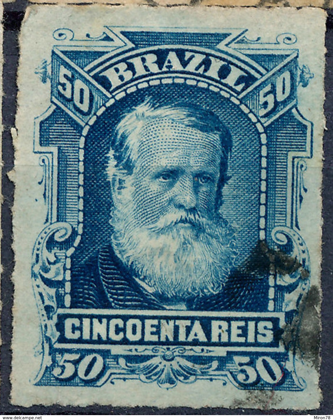 Stamp Brazil 1878 50r Lot#40 - Used Stamps
