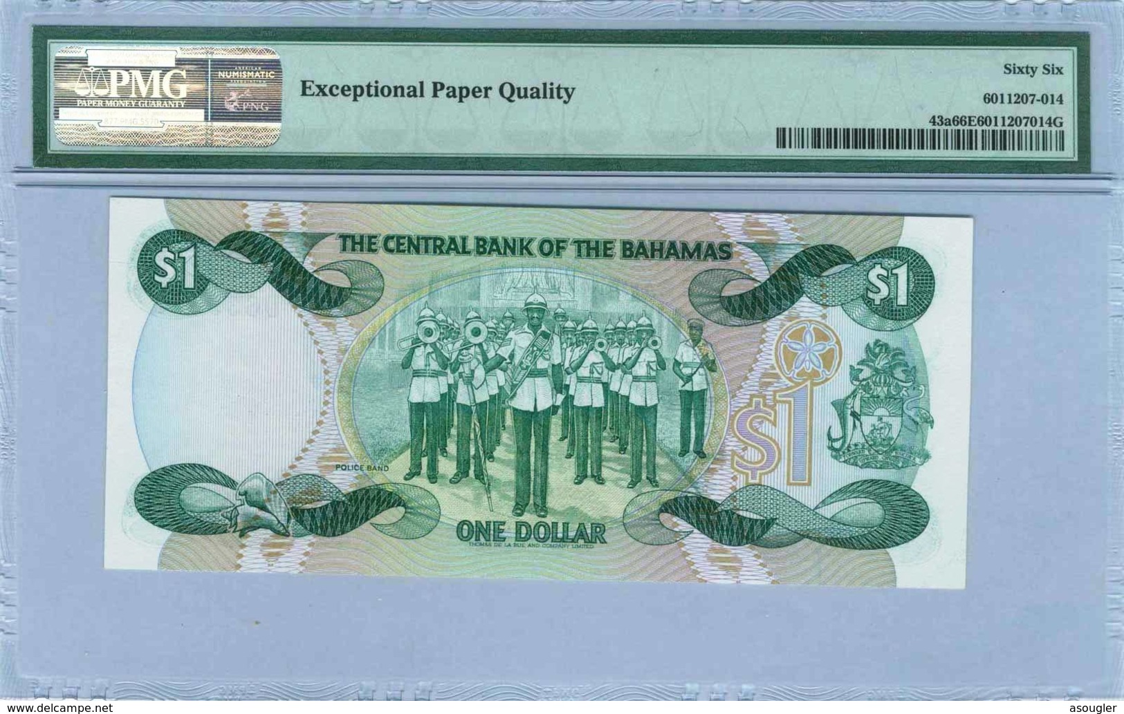 BAHAMAS 1  DOLLAR  1974 (ND 1984)PMG 66 EPQ - Bahamas