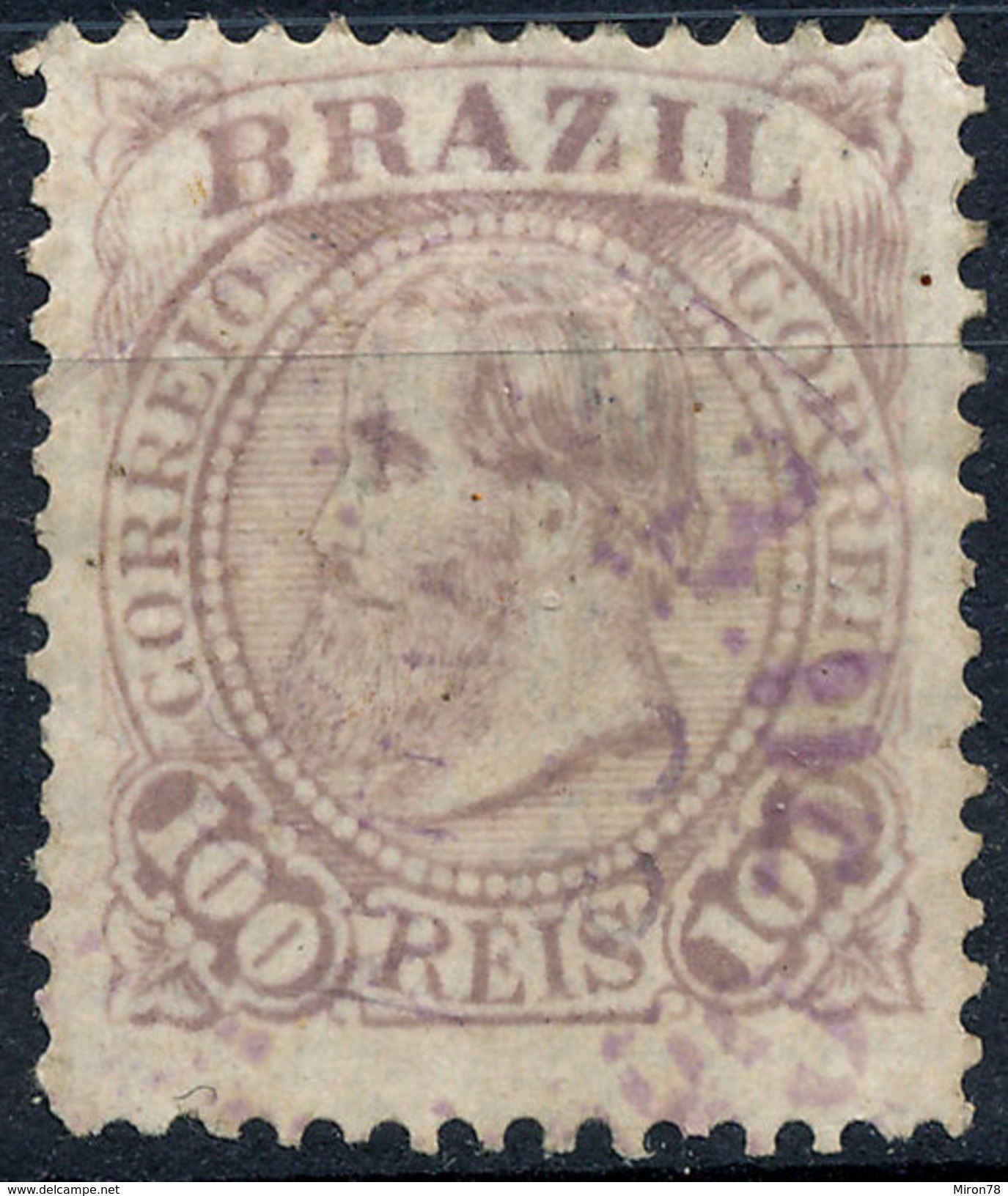 Stamp Brazil 1884 100r Lot#59 - Used Stamps