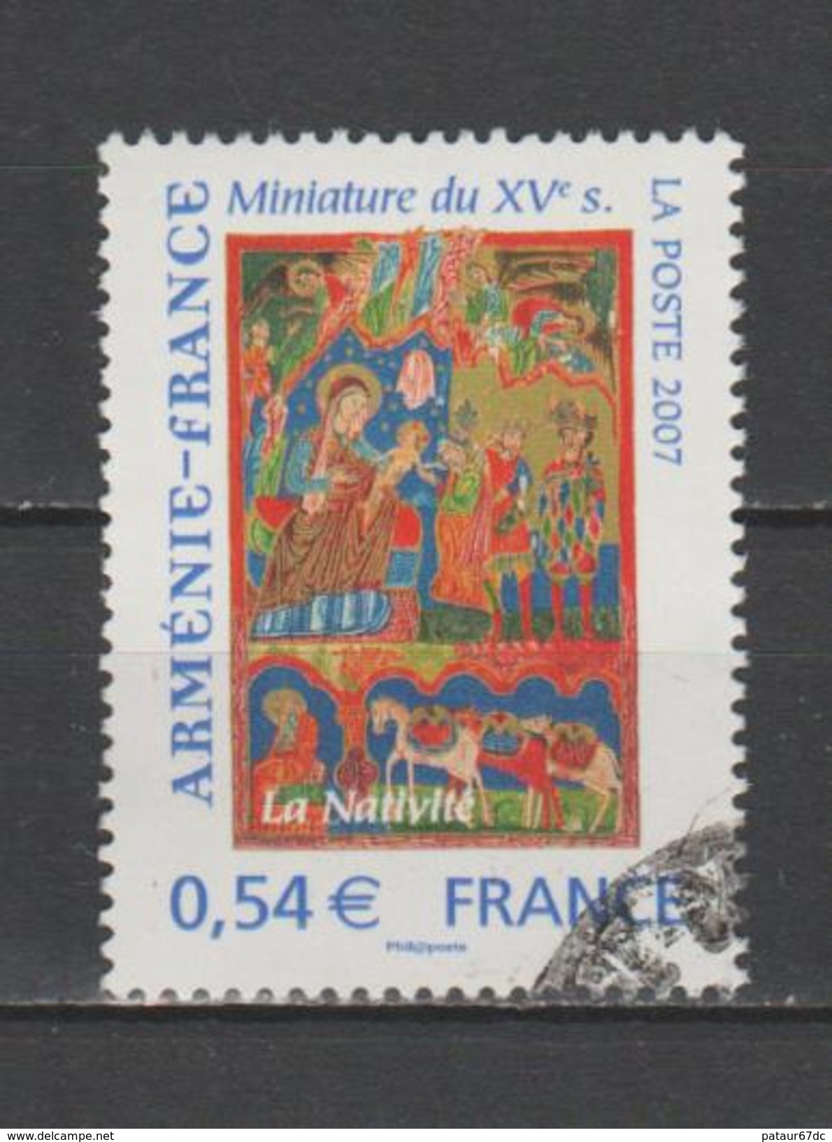 FRANCE / 2007 / Y&T N° 4058 : Miniature "Nativité" - Choisi - Cachet Rond - Usati