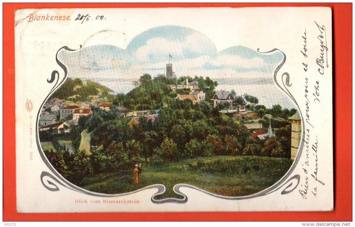 IAL-08 Blankenese  Blick Vom Bismarkstein. Pionier. Gelaufen In 1900 Nach Roubaix FR.  Winkel Leicht Gebogen - Blankenese