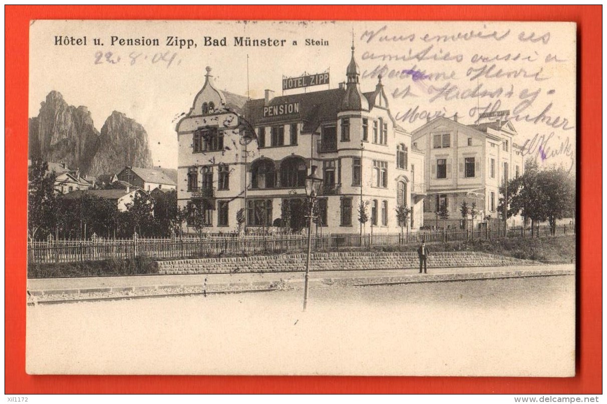 IAL-19 Bad Münster Am Stein-Ebernburg Hotel Pension Zipp. Pionier. Gelaufen In 1904 Nach Roubaix - Bad Muenster A. Stein - Ebernburg