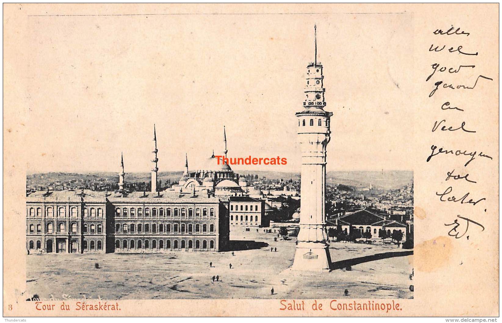 CPA TOUR DU SERASKERAT SALUT DE CONSTANTINOPLE - Turquie