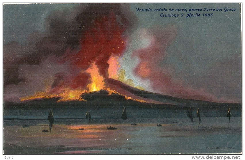 Vesuvio Veduto Da Mar  L'eruzione - Unused TTBE - Napoli