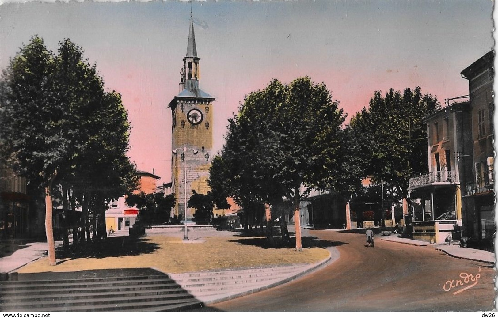 Romans-sur-Isère (Drôme) - Place Jacquemart, La Tour - Carte André Colorisée, N° 3774 - Romans Sur Isere