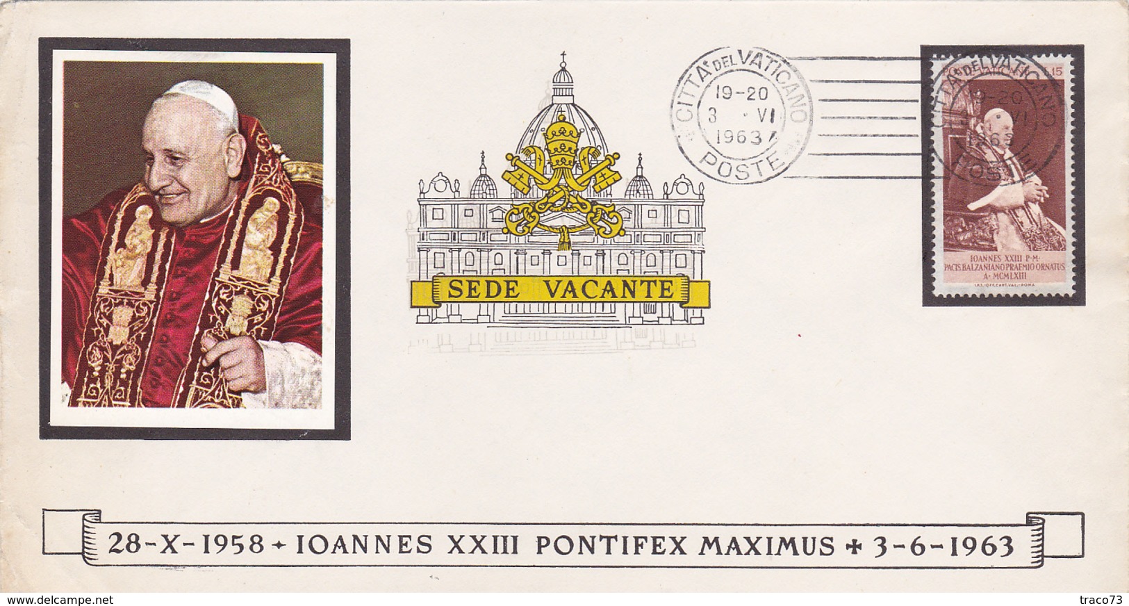 CITTA' DEL VATICANO  / Cover _  Lettera  - JOANNES PONTIFEX MAXIMUS. _ 3 Giugno 1963 - Briefe U. Dokumente