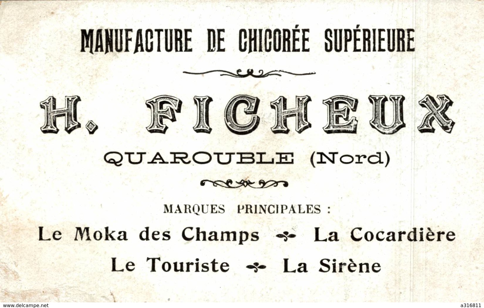 Chromos   MANUFACTURE DE CHICOREE SUPERIEURE H FICHEUX  LISBONNE - Autres & Non Classés