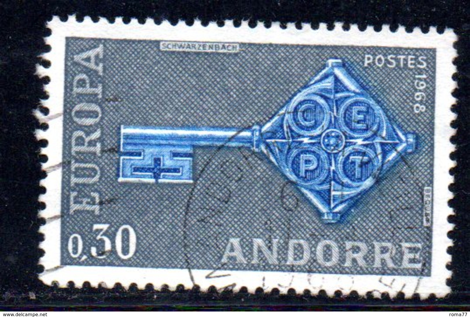 Y2019 - ANDORRA 1968 ,   Unificato N. 188 Usato . EUROPA CEPT - Used Stamps