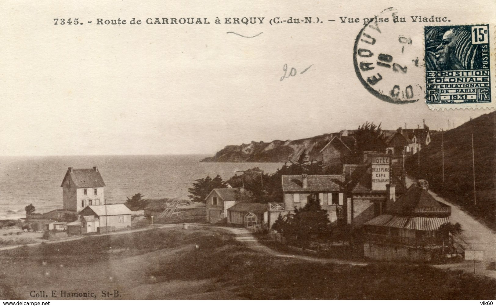 22   ROUTE DE CARROUAL A ERQUY VUE PRISE DU VIADUC - Erquy