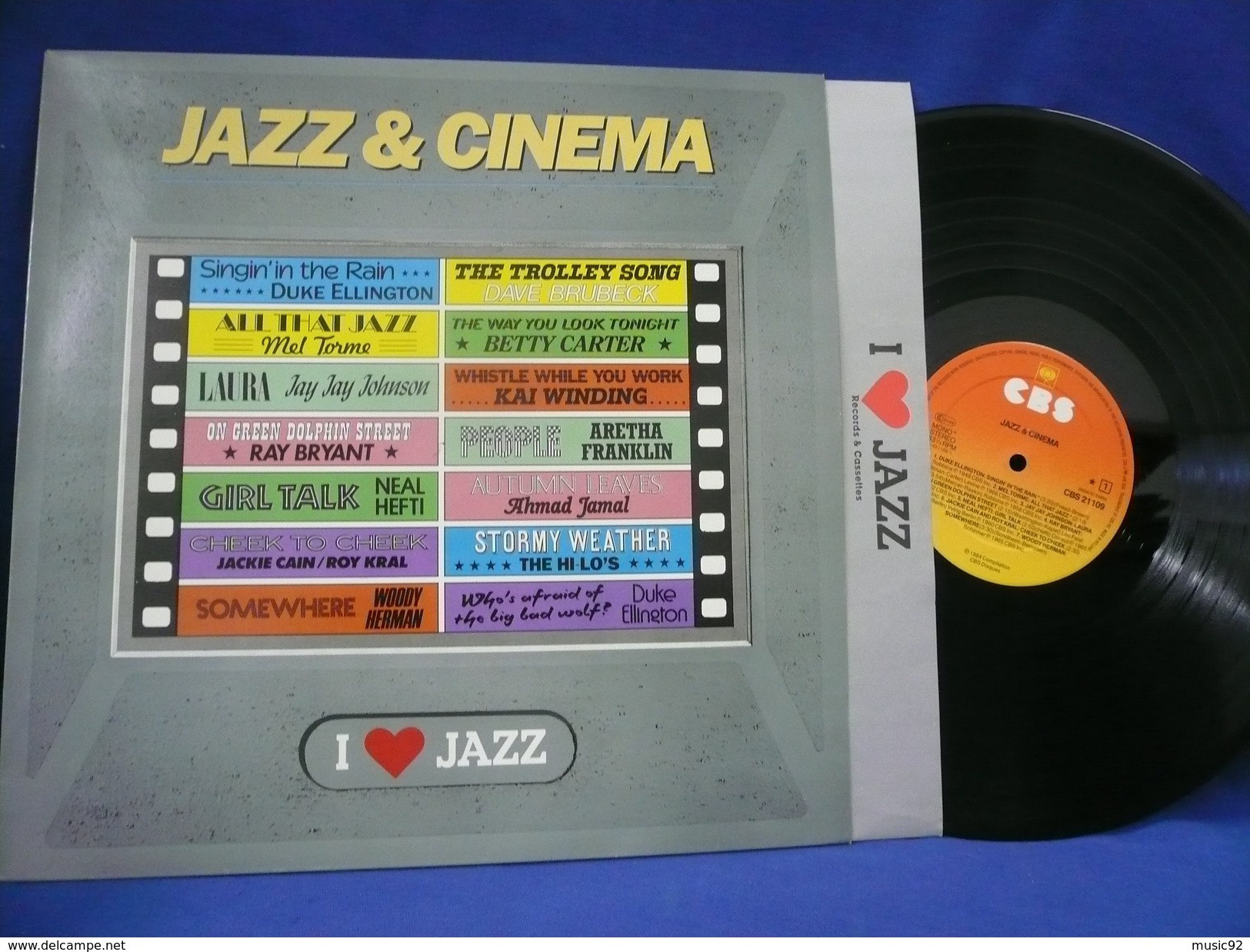 Jazz & Cinema"33t Vinyle"Compilation"CBS-21109" - Jazz