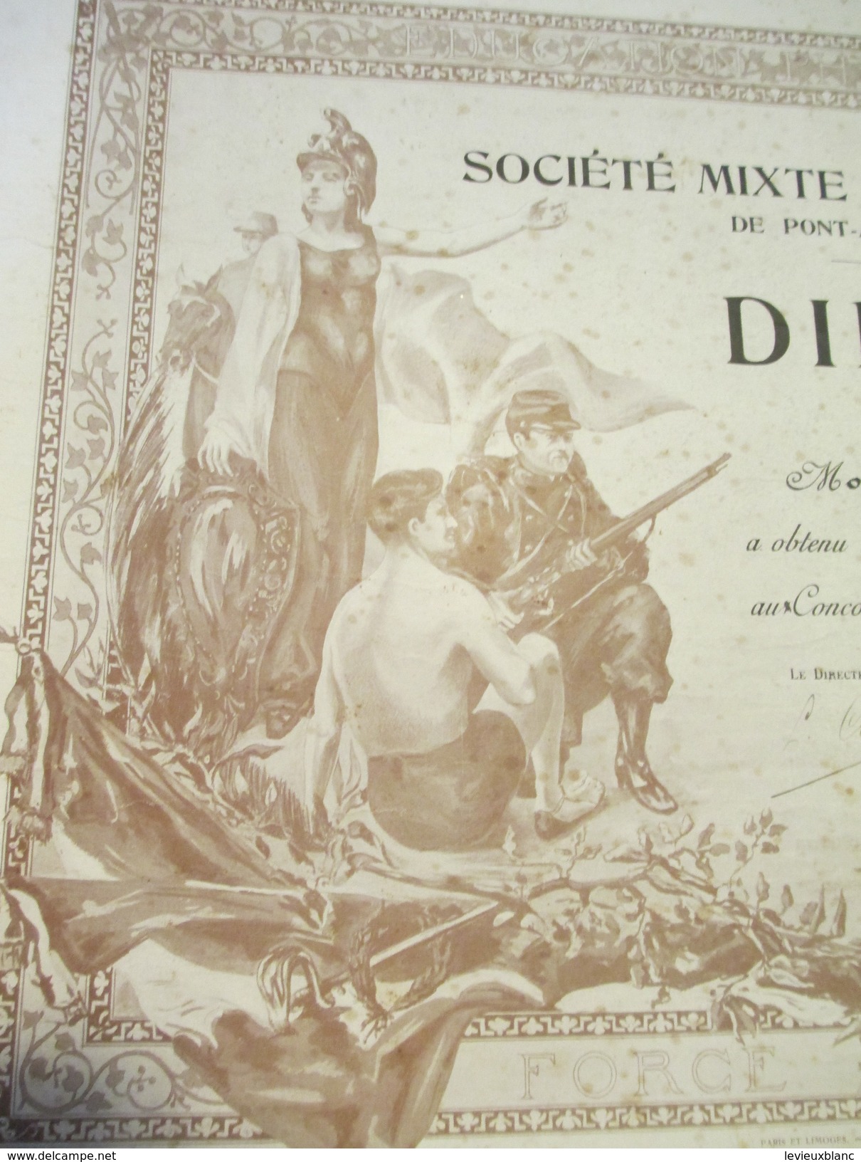 Diplôme / Société Mixte De Tir De PONT-AUDEMER/Elie LEDAIN/ Médaille De Bronze/ 1922             DIP142 - Diplome Und Schulzeugnisse