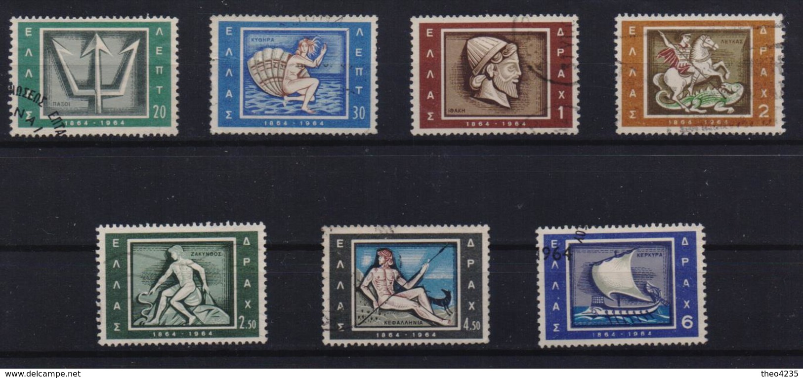 GREECE STAMPS IONIAN ISLANDS-20/7/64-USED- COMPLETE  SET - Gebraucht