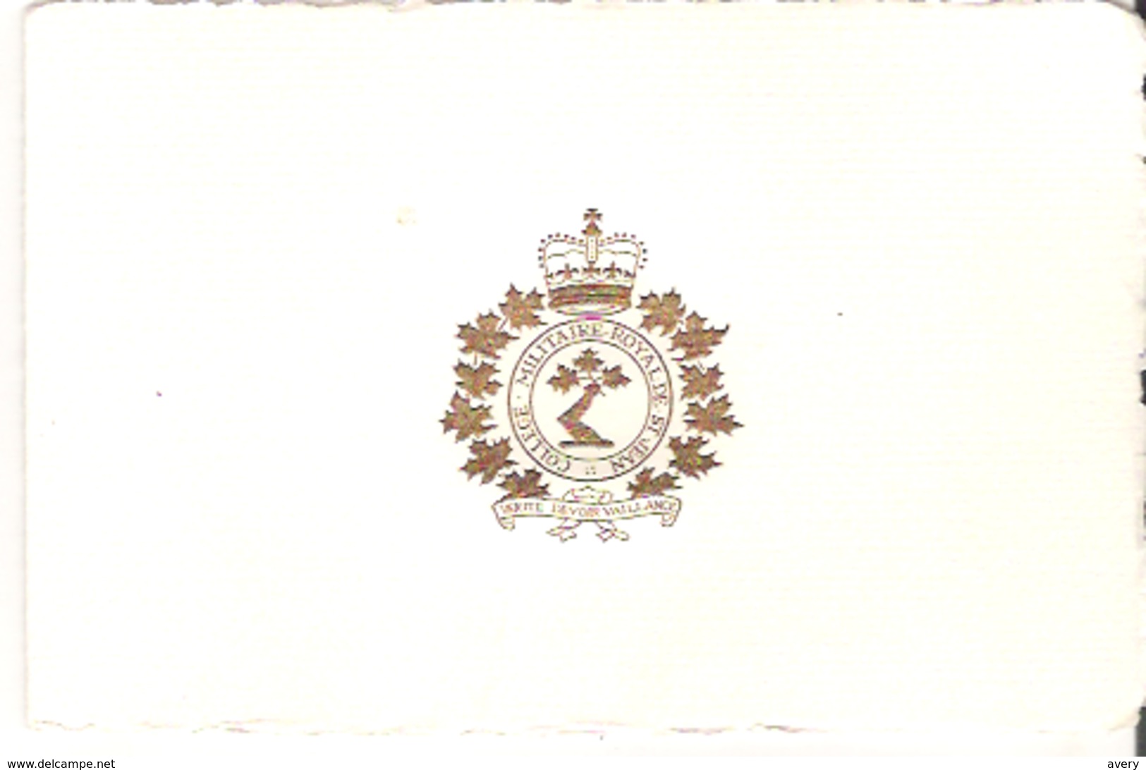 Carte Noel Le Commandant Et Le Personnel Du College Militaire Royal De Saint-Jean Joyeux Noel Heureuse Annee Merry Xmas - Autres & Non Classés