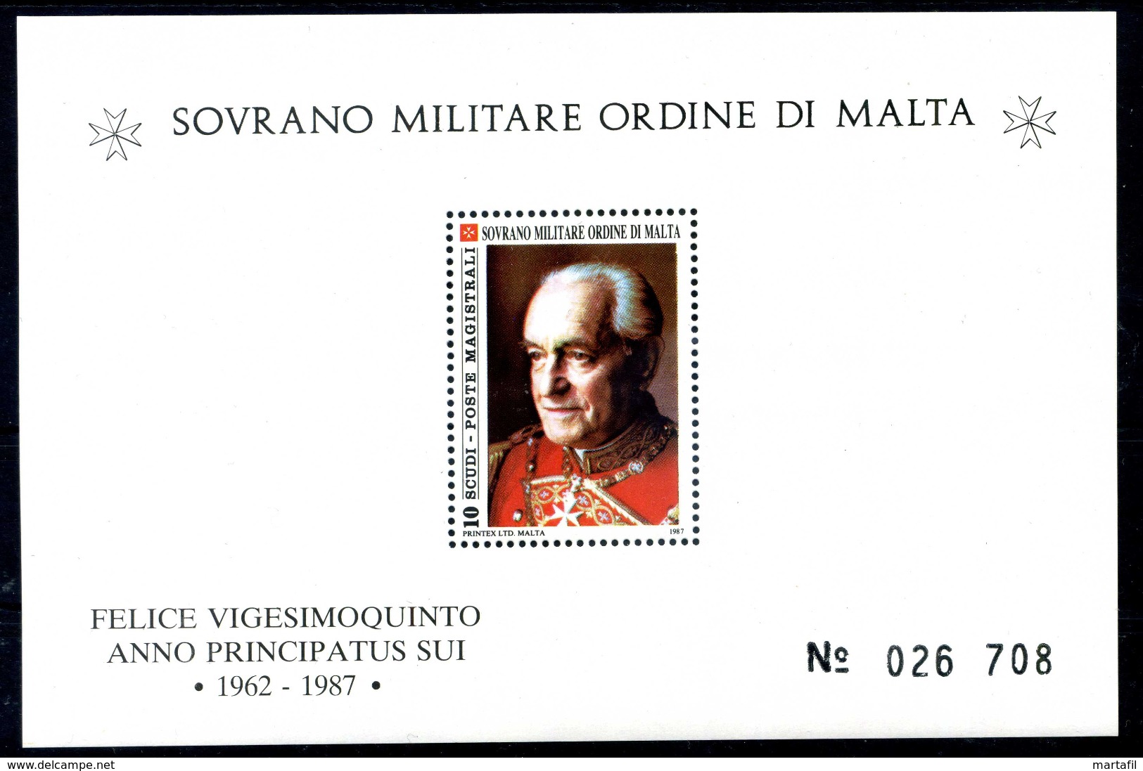 1987 SMOM BF22 MNH** - Sovrano Militare Ordine Di Malta