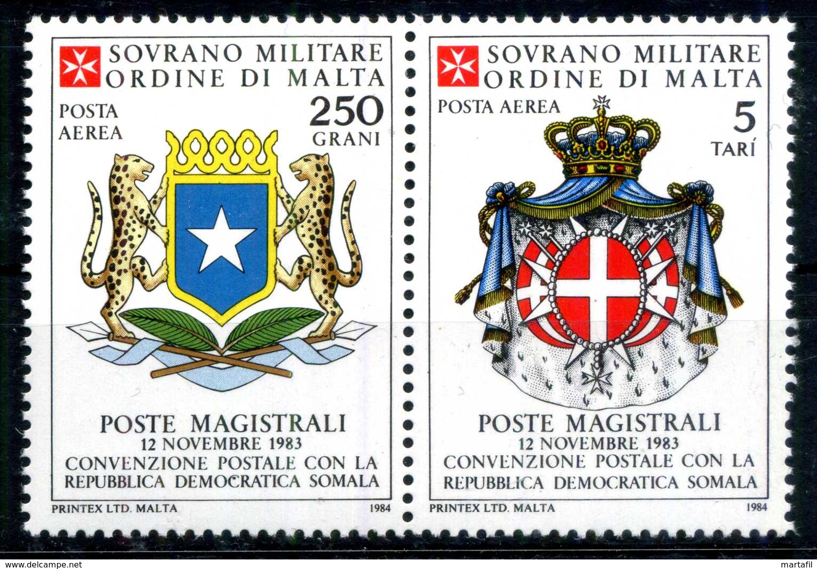 1984 SMOM SERIE COMPLETA MNH** - Malta (Orde Van)