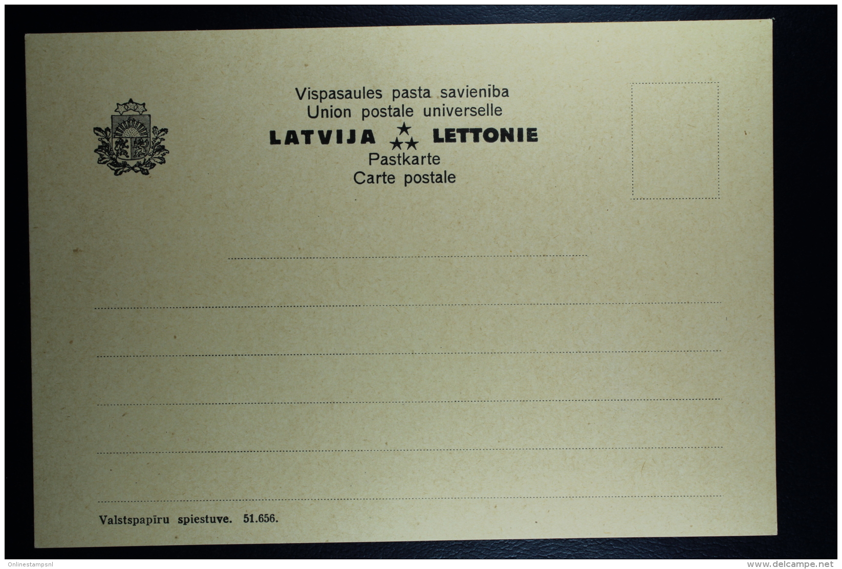 Letland / Latvia Postcard Carte Postale Not Used  Numbered 51.656 - Letonia