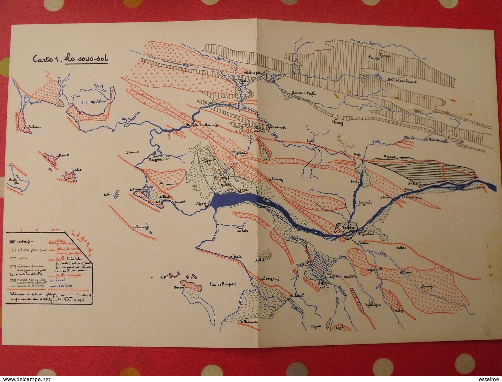 histoire et géographie de la Loire-Atlantique. Bachelier et Vince. 1961. + carte