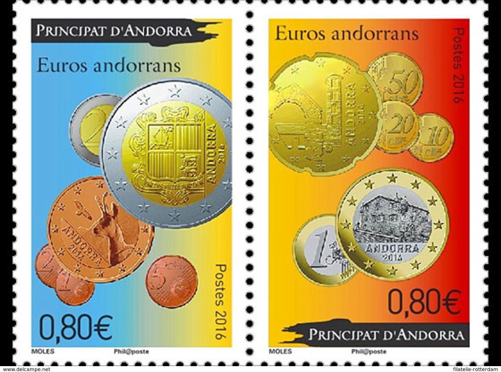 Andorra / Andorre - Postfris / MNH - Complete Set Euro's 2016 - Ungebraucht