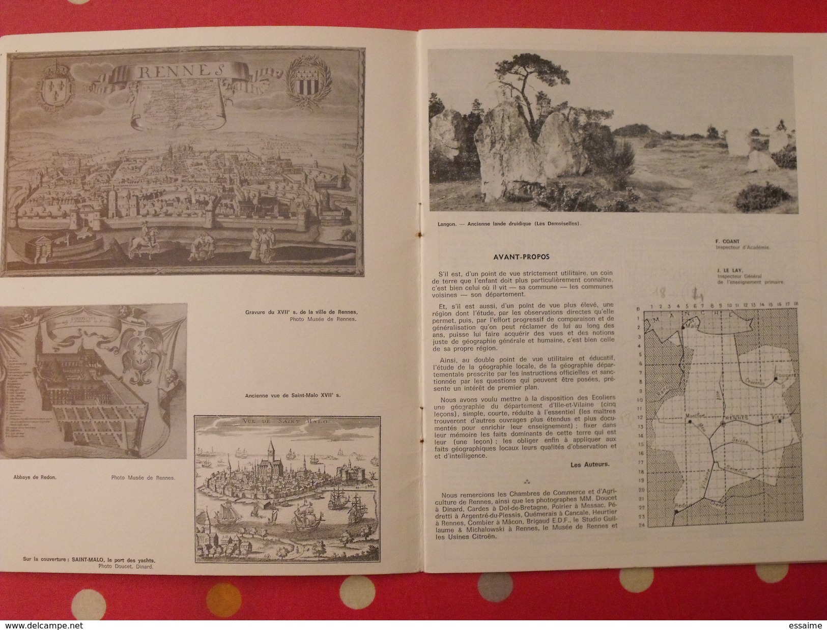 L'Ille Et Vilaine. éditions Delalain 1967. Saint Malo Rennes Vitré Fougères Montfort Dinard Dol - Bretagne