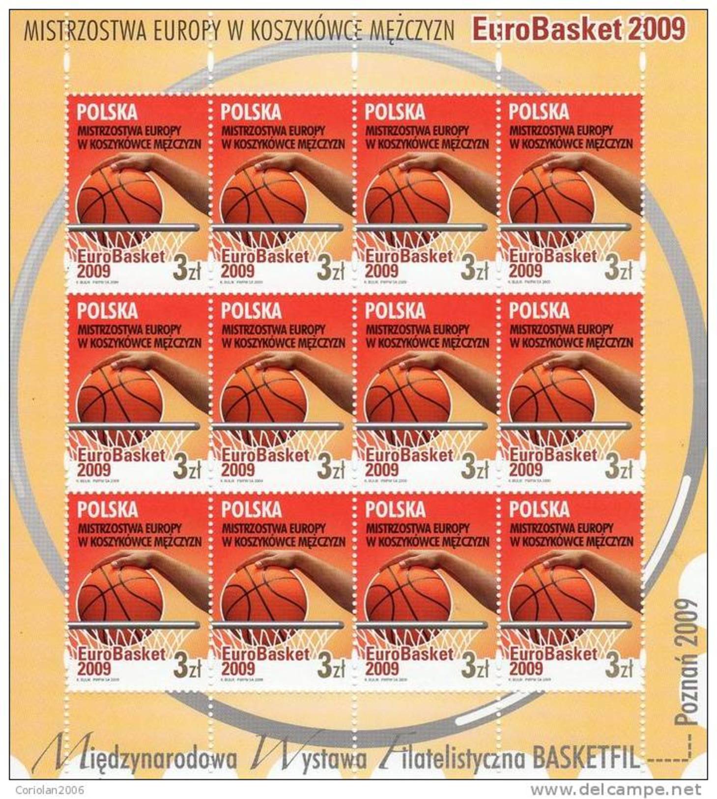 Poland 2009 MNH / Eurobasket / MS - Basketball