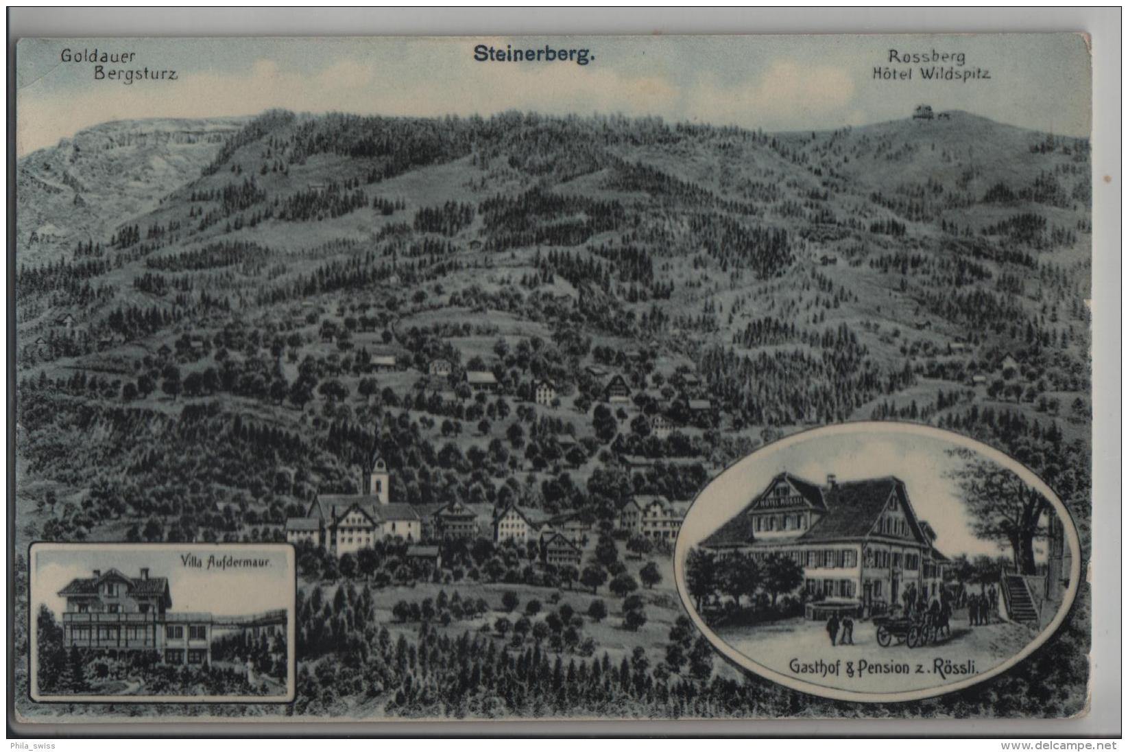 Steinerberg - Villa Aufdermaur - Gasthaus & Pension Zum Rössli - Litho Metz - Steinerberg