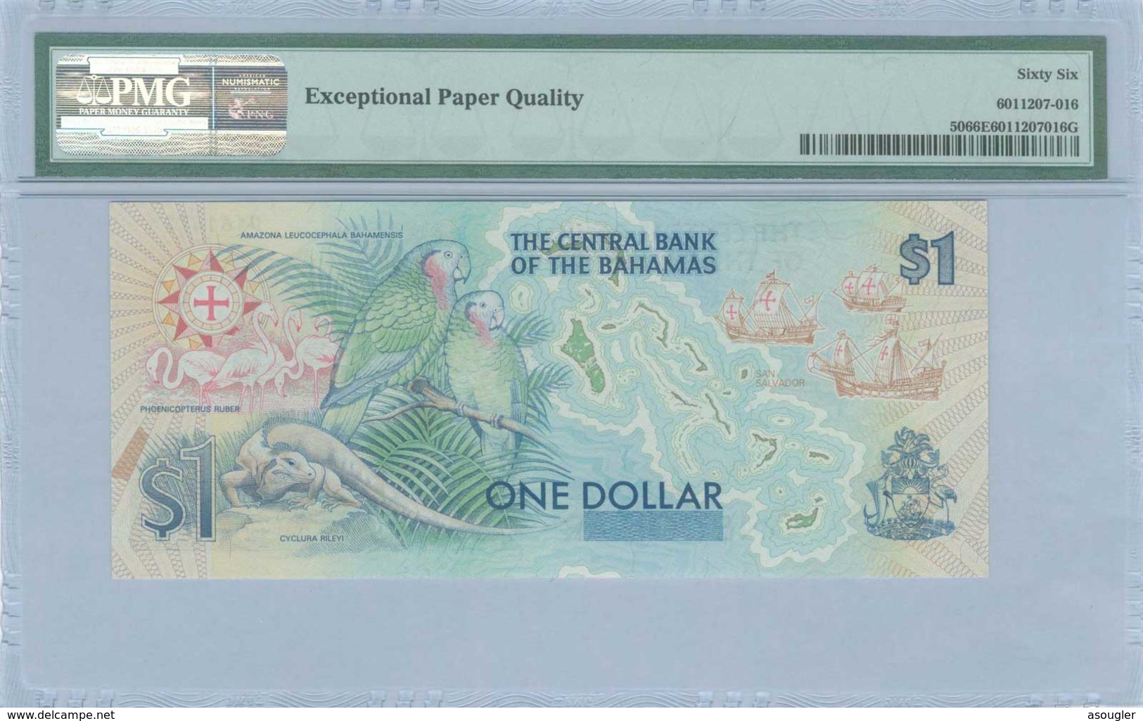 BAHAMAS: 1 Dollar (ND 1992) PMG 66 EPQ - Bahamas