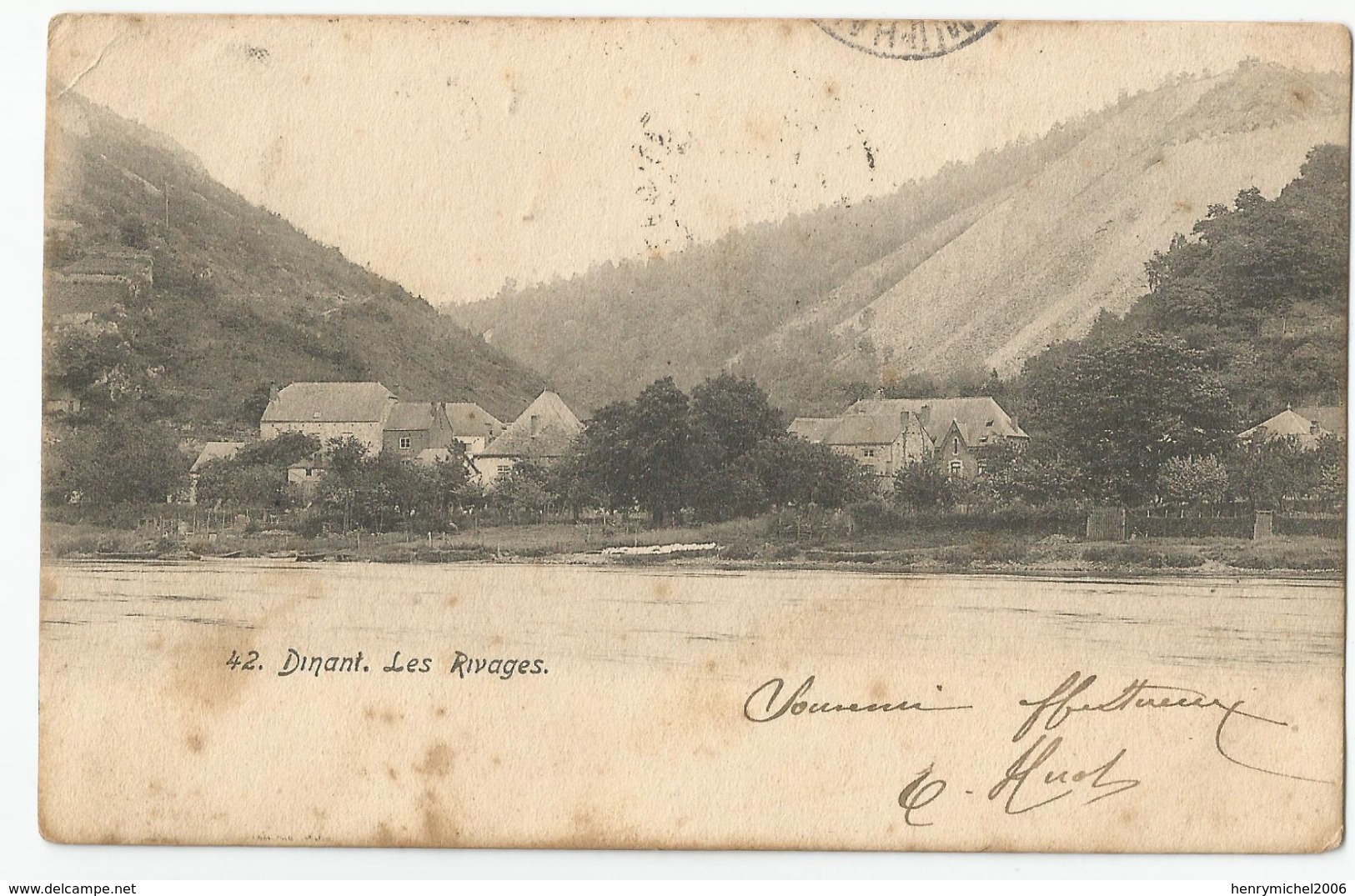 Belgique - Namur - Dinant Les Rivages Carte Réexpédiée Timbre Taxe - Dinant