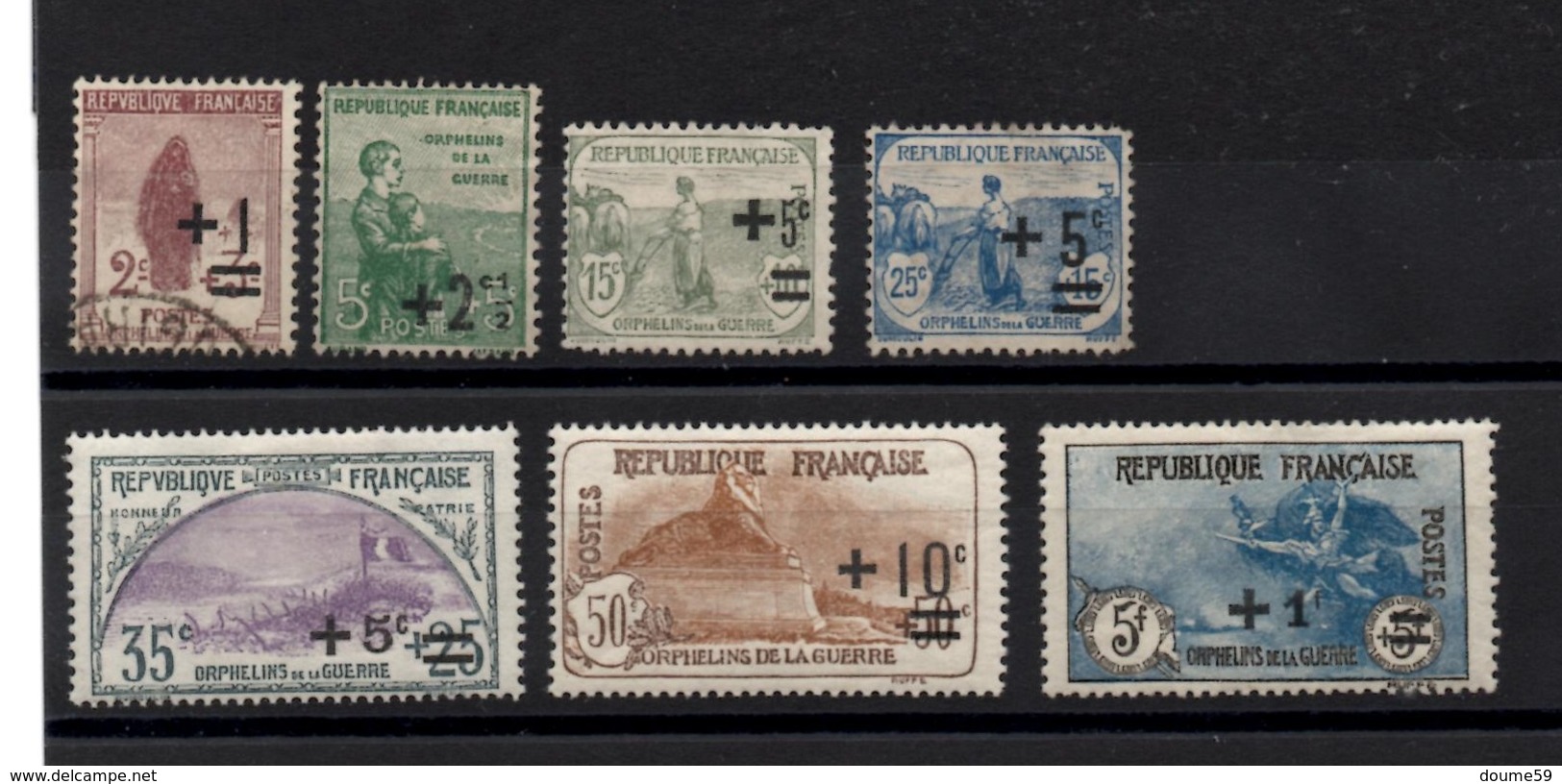 AZ-60: FRANCE:  Lot " Orphelins " 162o-163NSG-164NSG-165NSG-166* Lourde-167*-169*-gomme 2ème Choix - Unused Stamps