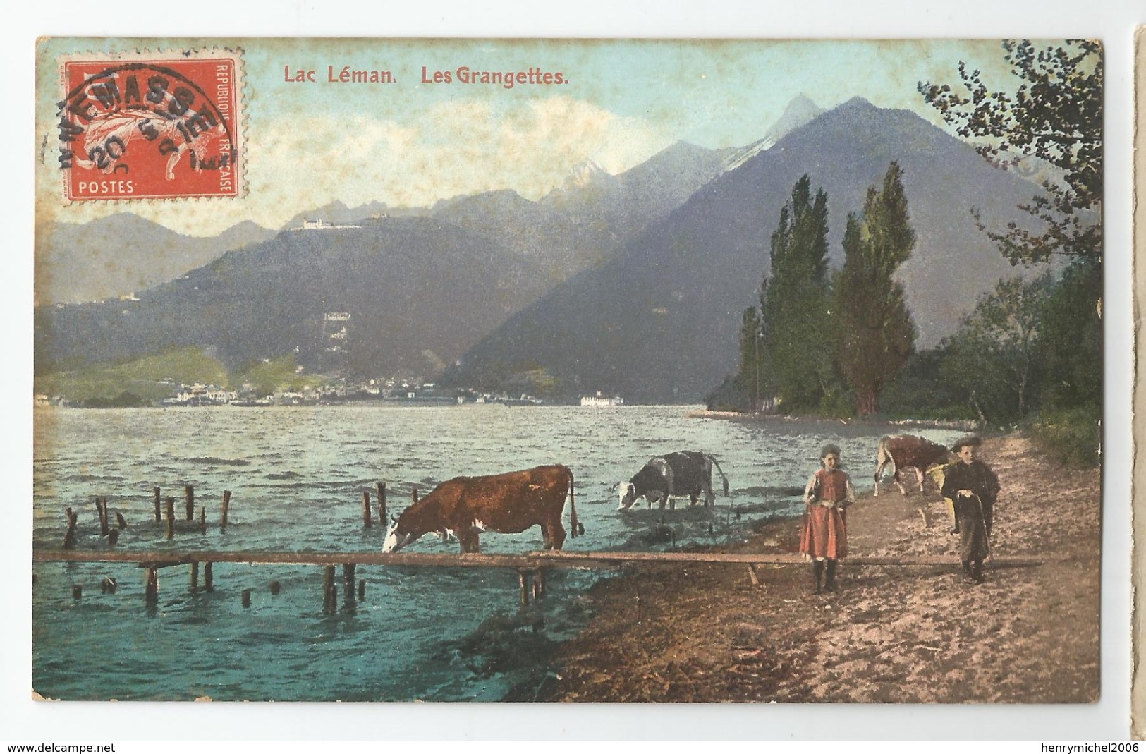 74 - Haute Savoie - Lac Léman Les Grangettes Vaches Cachet Annemasse - Annemasse
