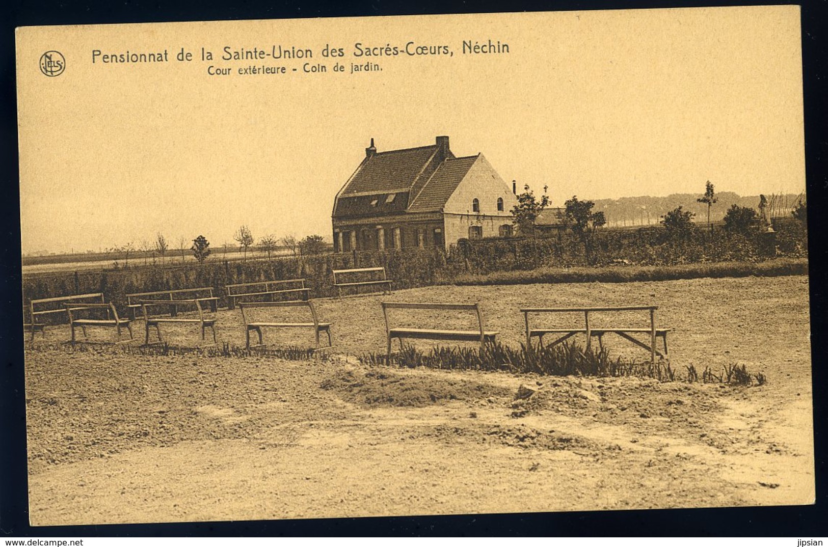 Cpa Belgique Néchin Pensionnat De La Sainte Union Des Sacrés Coeurs Cour Extérieure Coin De Jardin - Estaimpuis   NCL51 - Estaimpuis