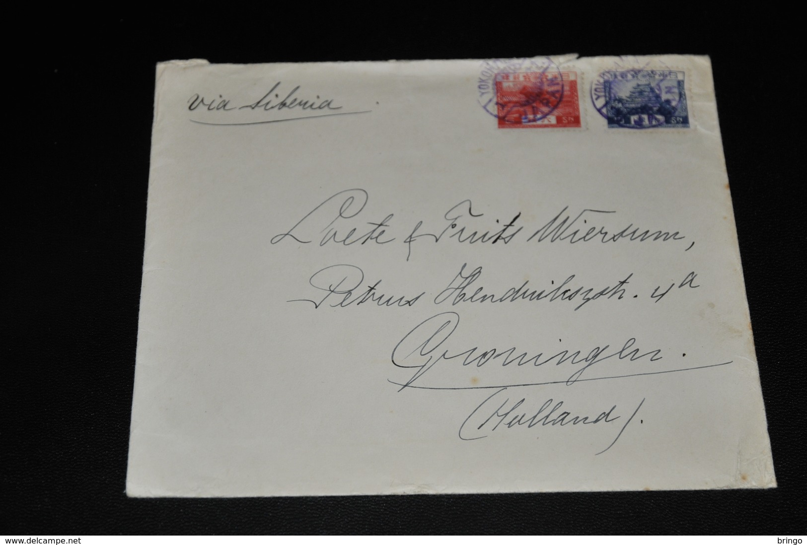 14- Envelop Van Yokohama Naar Groningen Holland - Storia Postale