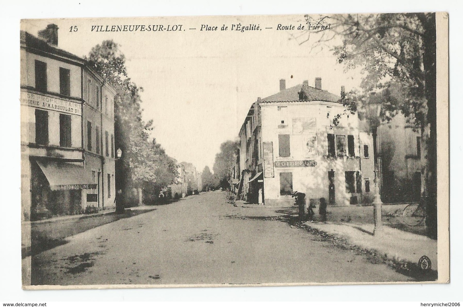 47 - Villeneuve Sur Lot Route De Furnel 1916 - Villeneuve Sur Lot