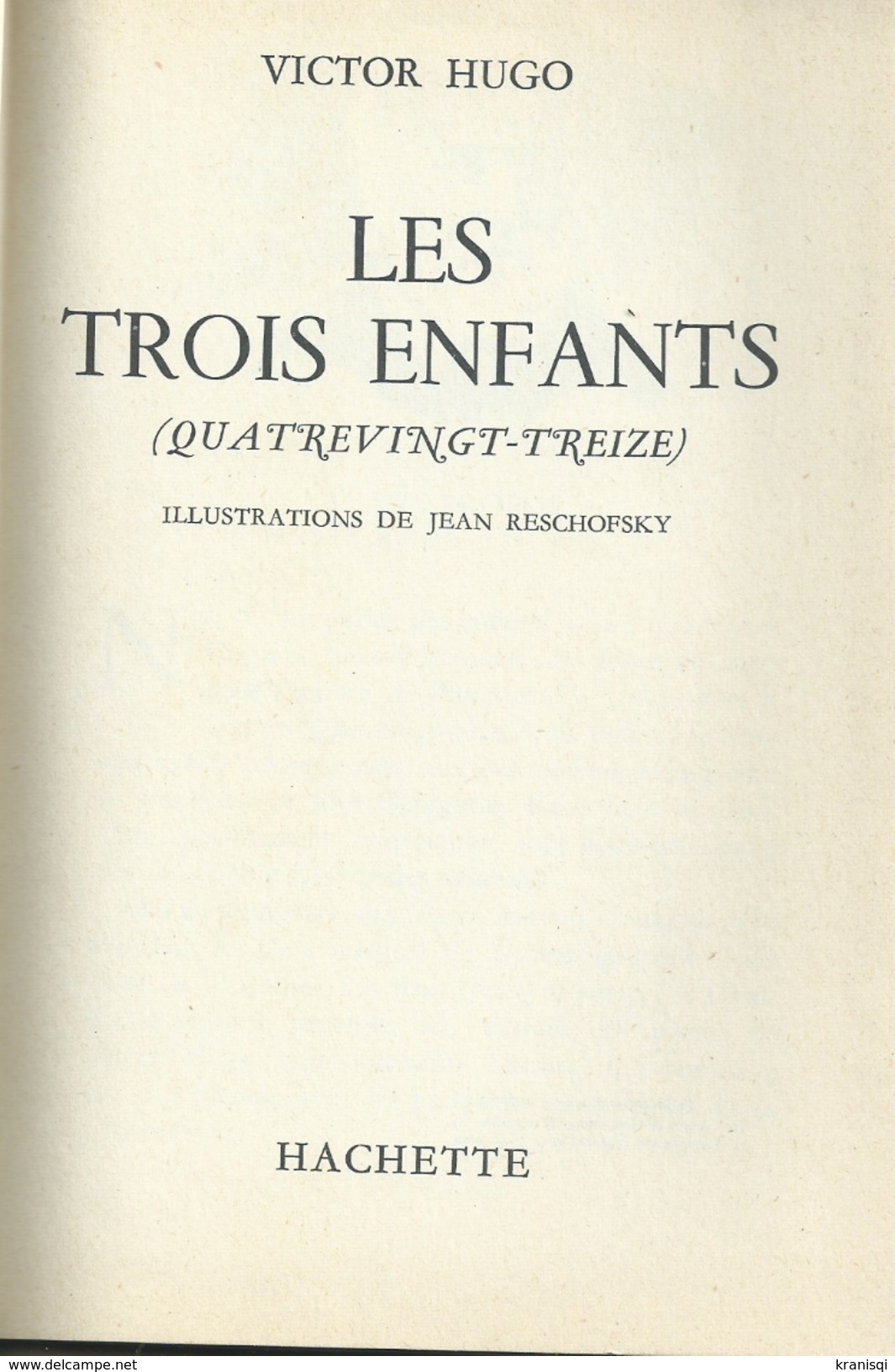 Livre  Les Trois Enfants  1959 - Ideal Bibliotheque