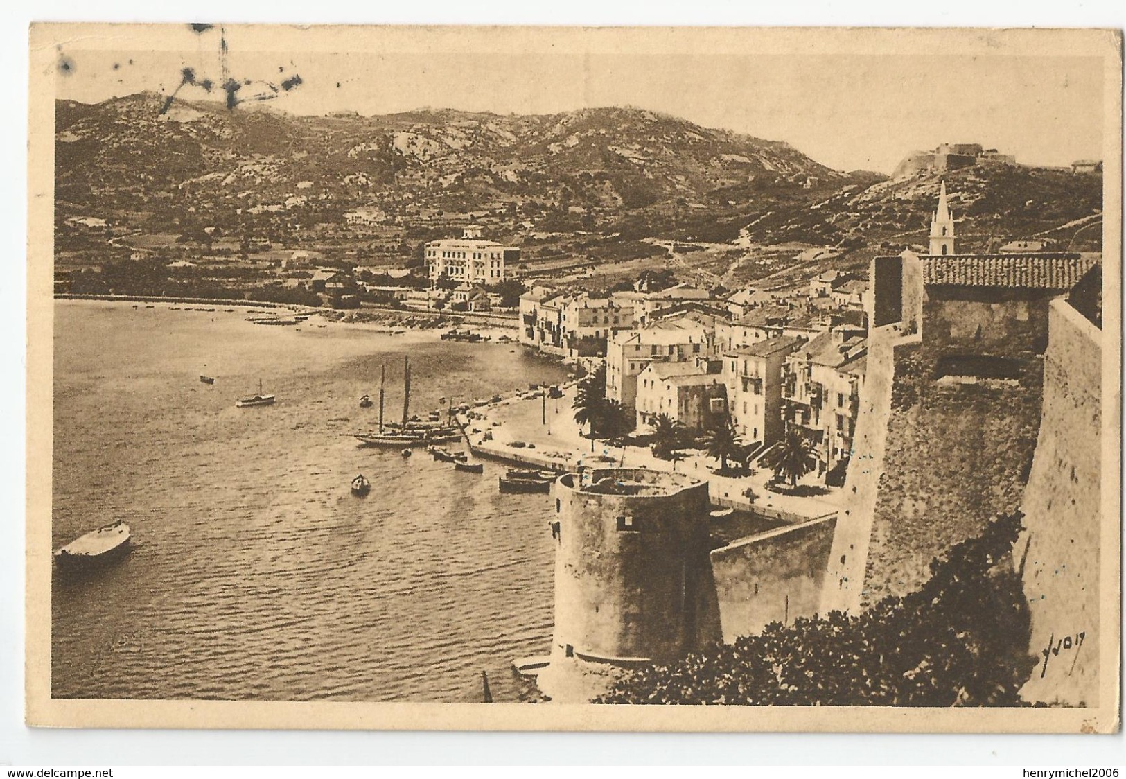 Corse - Calvi + Cachet Colonie De San Martino Di Lota Electriques Et Gazières Conseil Central Des Oeuvres Sociales 1949 - Calvi