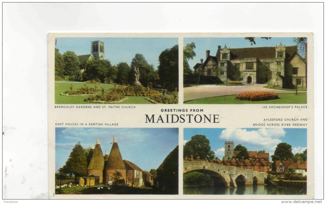 Postcard - Maidstone - 4 Views - Posted 28th July 1961 Very Good - Unclassified