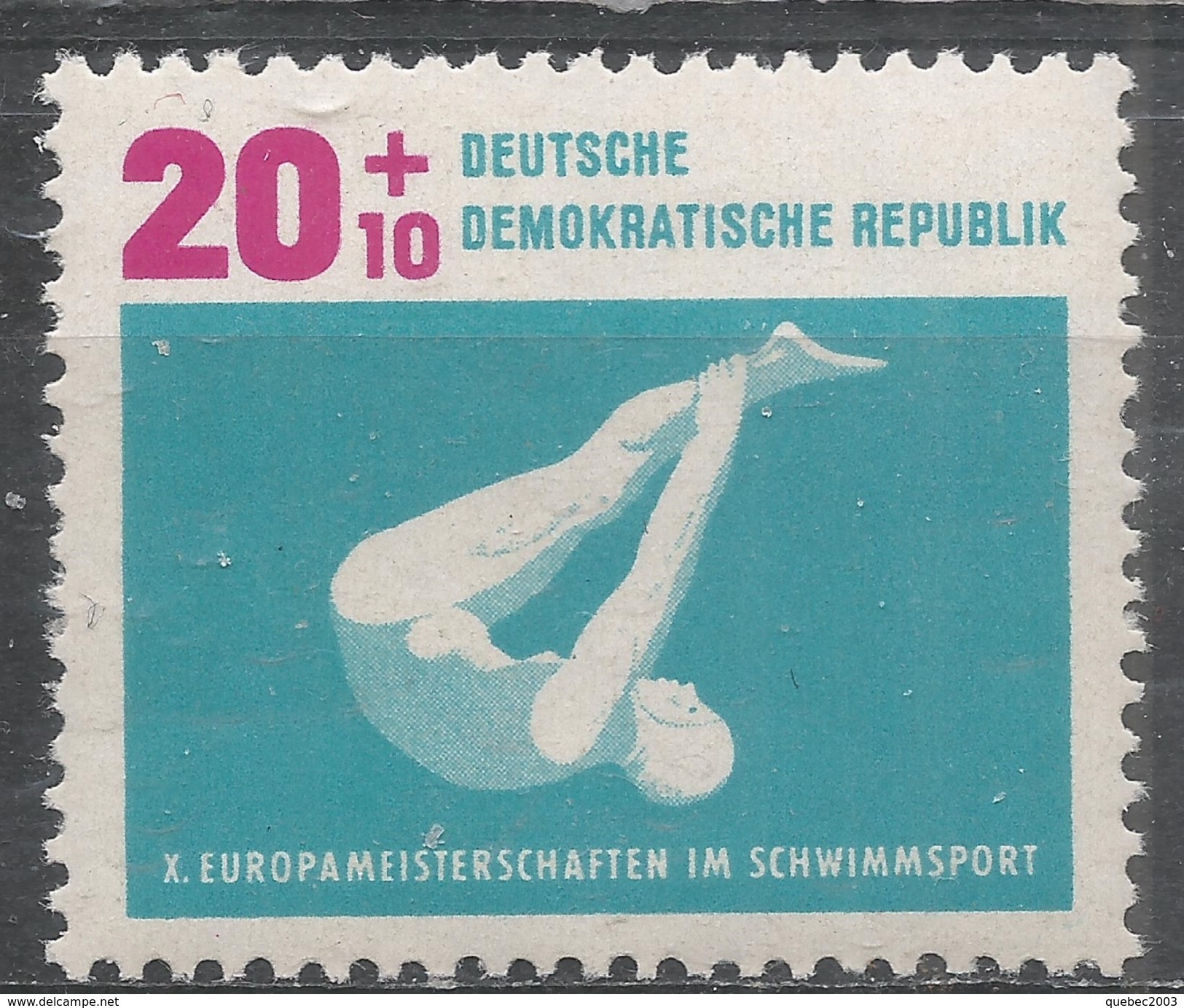 German Democratic Republic 1962. Scott #B92 (MNH) Springboard Diving * - Ungebraucht