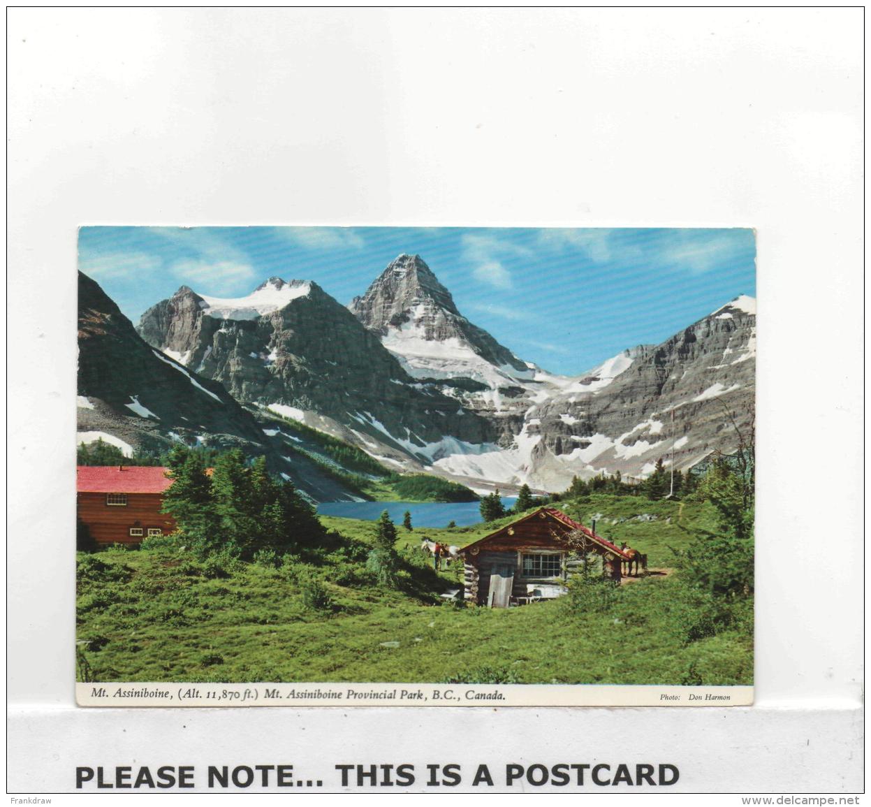 Postcard - Mt. Assiniboine 11,870 Ft - Canada New - Unclassified