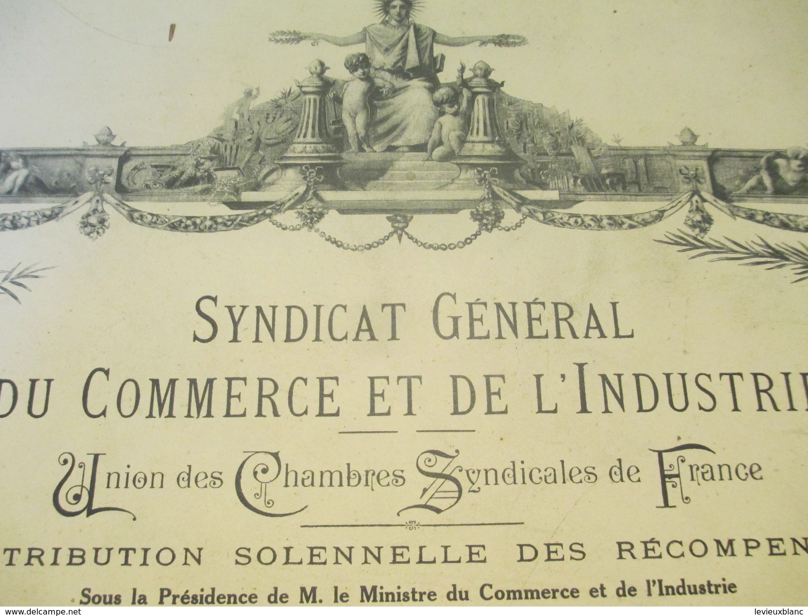 Diplôme De Mérite/ Synd. Gén. Du Commerce Et De L'Industrie/Union Des Chambres Syndicales De Fr /PRESTROT/1938    DIP153 - Diploma & School Reports