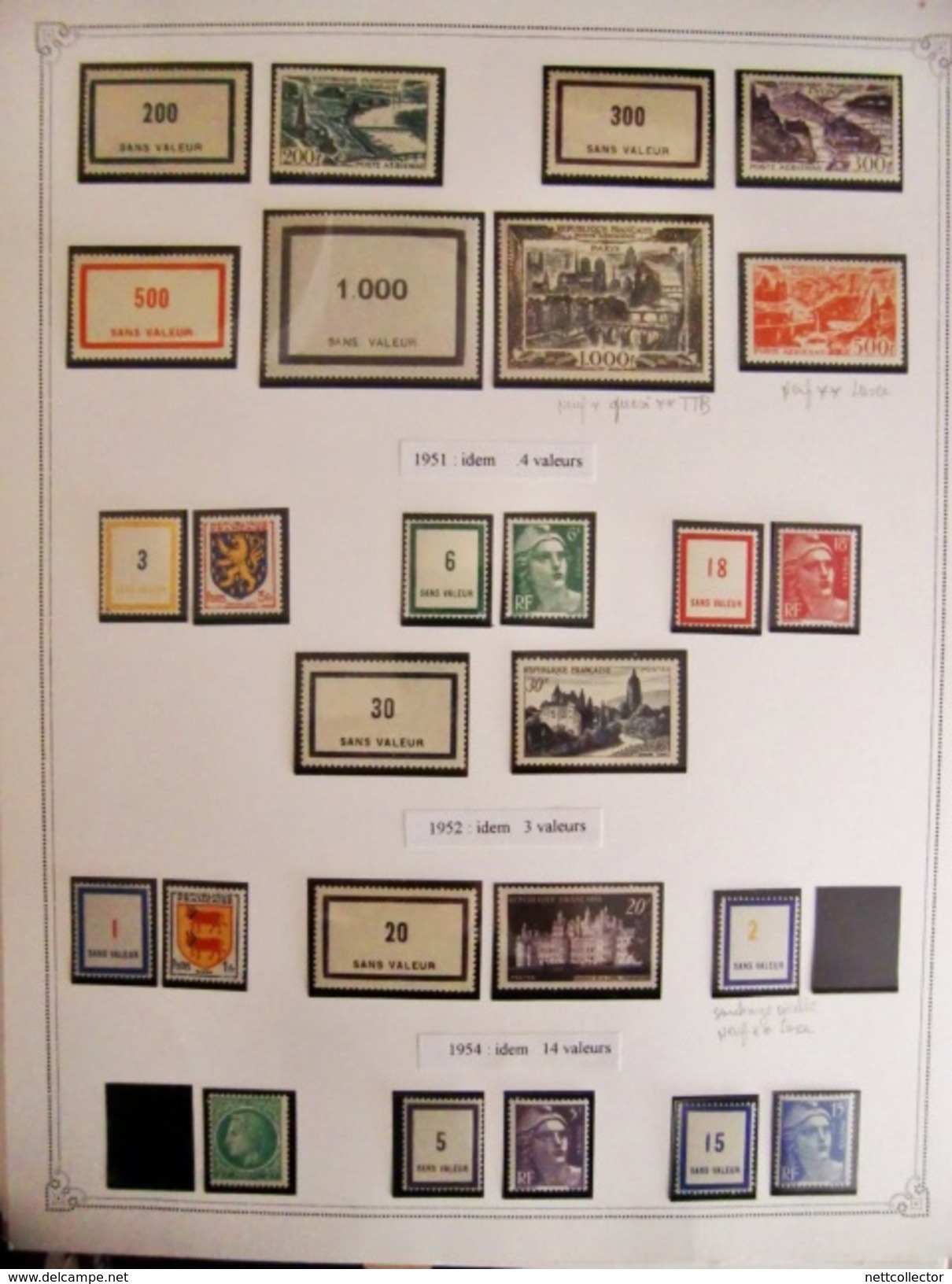 RARISSIME COLLECTION COURS INSTRUCTION FRANCE + 2000 TIMBRES MAJORITE NEUFS** / CORRESPONDANTS ET ENVELOPPES